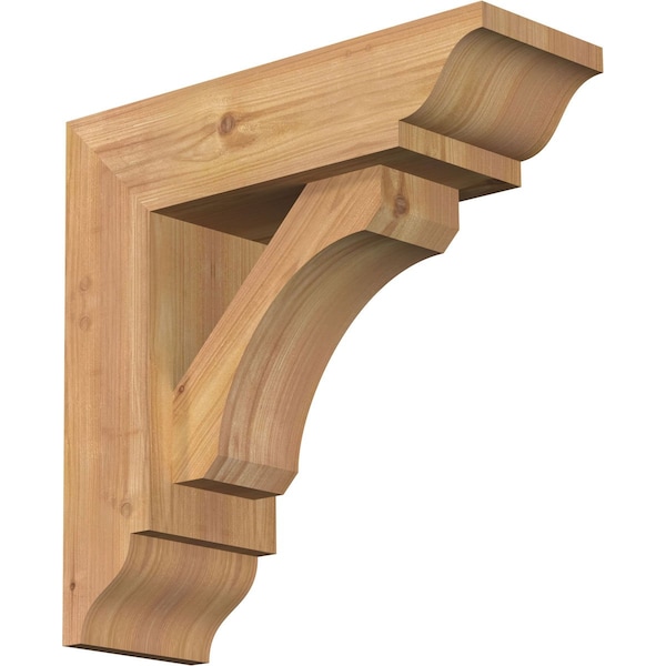 Ekena Millwork Legacy Traditional Smooth Bracket w/ Offset Brace, Western Red Cedar, 5 1/2"W x 16"D x 16"H BKT0604X16X16LEC01SWR - main